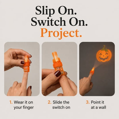 🎃36 Pcs - Halloween Finger Projector Lights