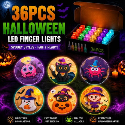 🎃36 Pcs - Halloween Finger Projector Lights