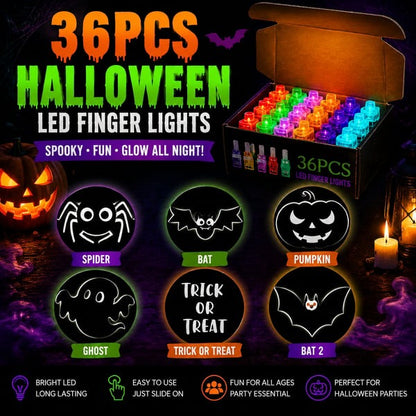 🎃36 Pcs - Halloween Finger Projector Lights