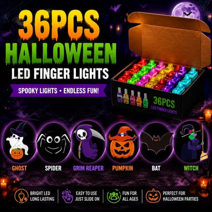 🎃36 Pcs - Halloween Finger Projector Lights