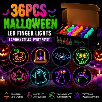 🎃36 Pcs - Halloween Finger Projector Lights