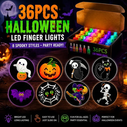 🎃36 Pcs - Halloween Finger Projector Lights