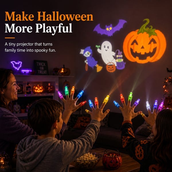 🎃36 Pcs - Halloween Finger Projector Lights