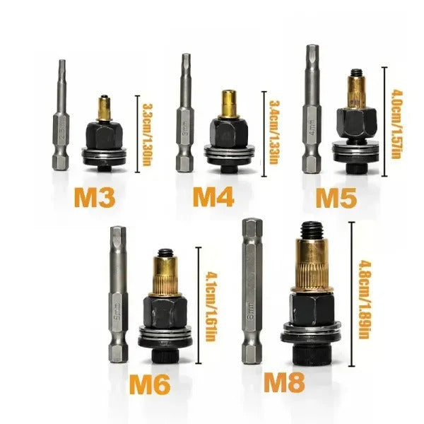 🧰 Carbon Steel Rivet Nut Tool – M3 M4 M5 M6 M8 Rivnut Kit