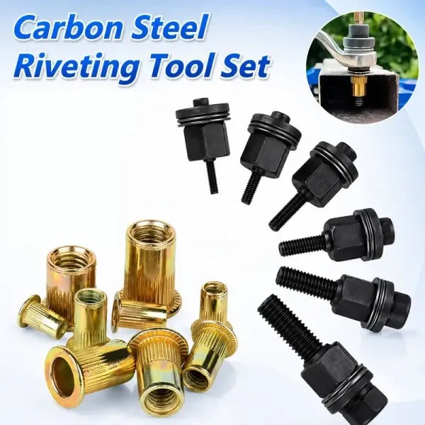 🧰 Carbon Steel Rivet Nut Tool – M3 M4 M5 M6 M8 Rivnut Kit