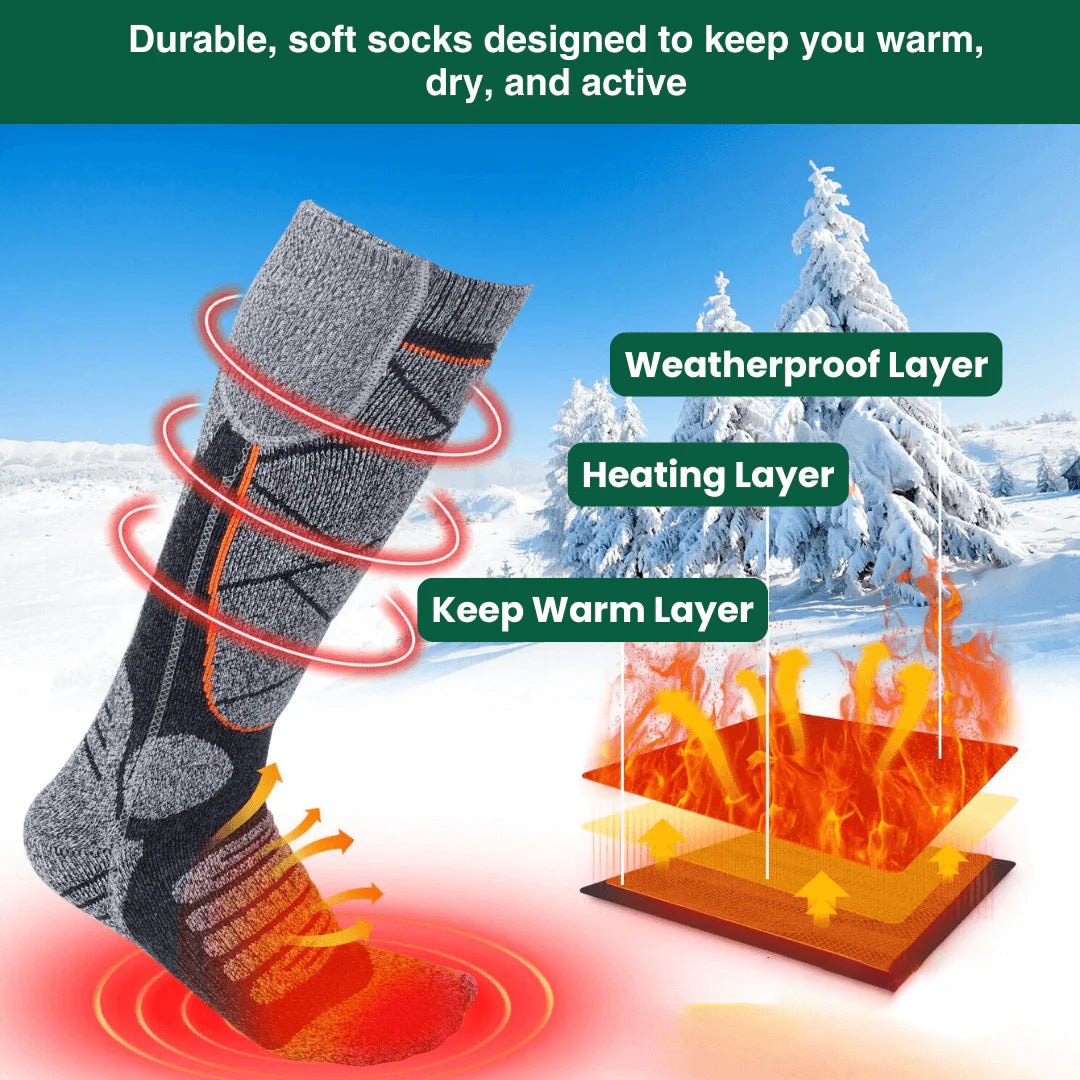 Winter Heated Socks – Rechargeable 4000mAh