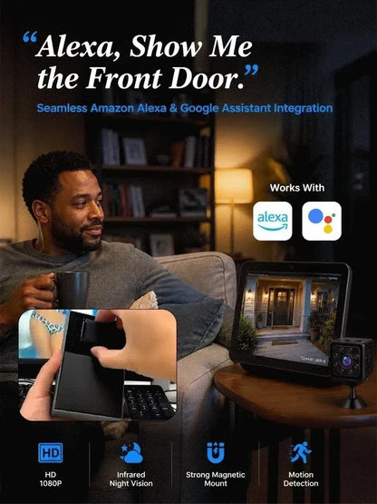 🛡️No Wi-Fi & No Wiring Needed — Lifetime Free Self-Networked Smart Camera!