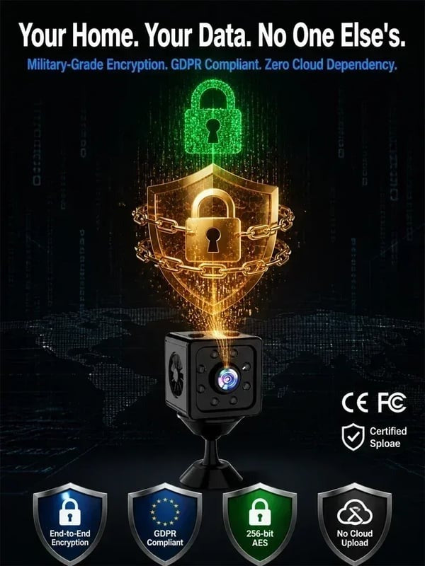 🛡️No Wi-Fi & No Wiring Needed — Lifetime Free Self-Networked Smart Camera!