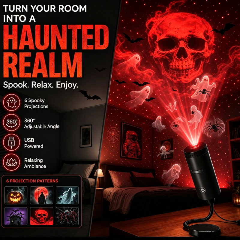 🎃🎄 Plug-and-Play HD Christmas/Halloween/Starry Sky Projector