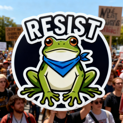 🔥Last day 50% OFF🔥Portland Frog Protest Stickers