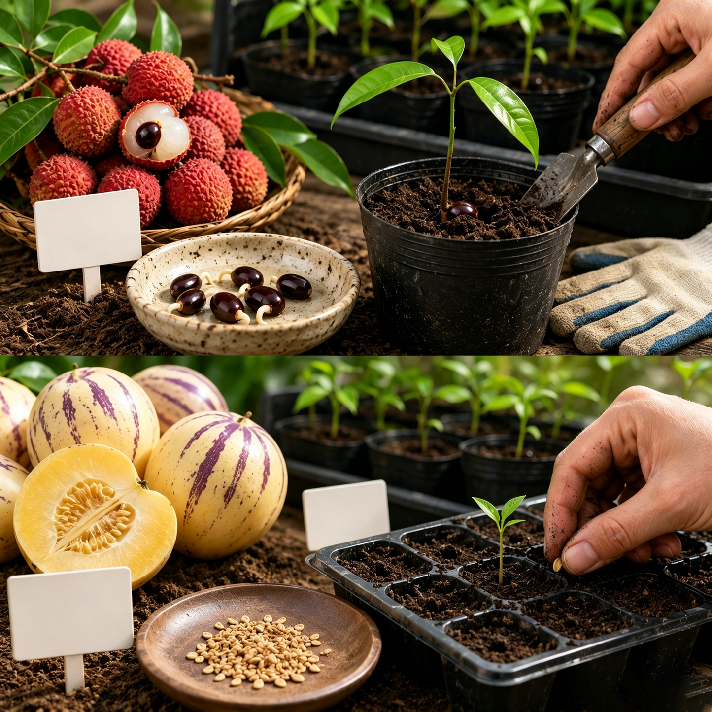 Rare Ginseng Fruit & Lychee Seed Pack – Grow Two Exotic Fruits in One Garden