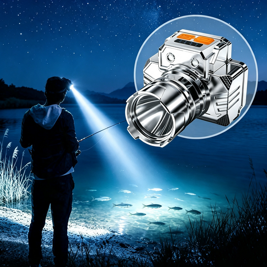 🎁🐟Portable Waterproof Smart LED Headlamp – Outdoor Fishing Essential