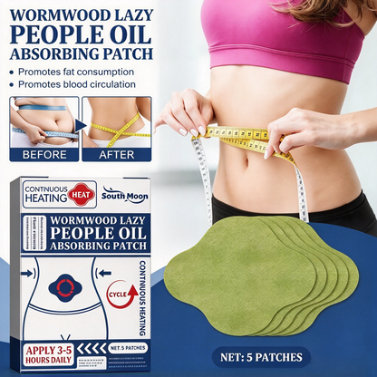 Wormwood Herbal Belly Slim Patch, Self-Heating Natural Detox Tummy Patch for Waist, Belly, Thigh & Arm