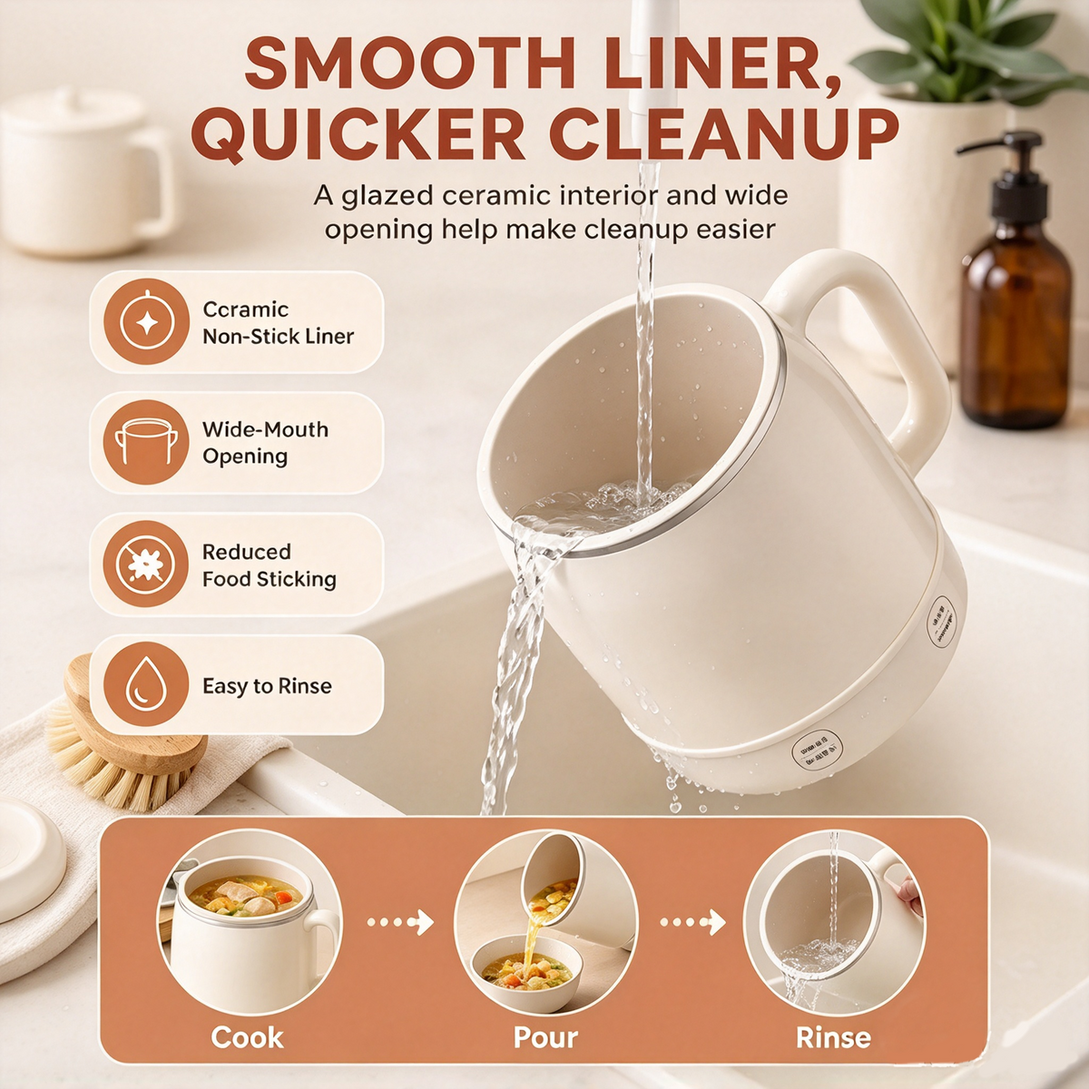 Hot Sale All-Purpose Portable Electric Cooking Pot, Versatile Small Cooker for Soup, Hotpot & Quick Daily Homemade Meals