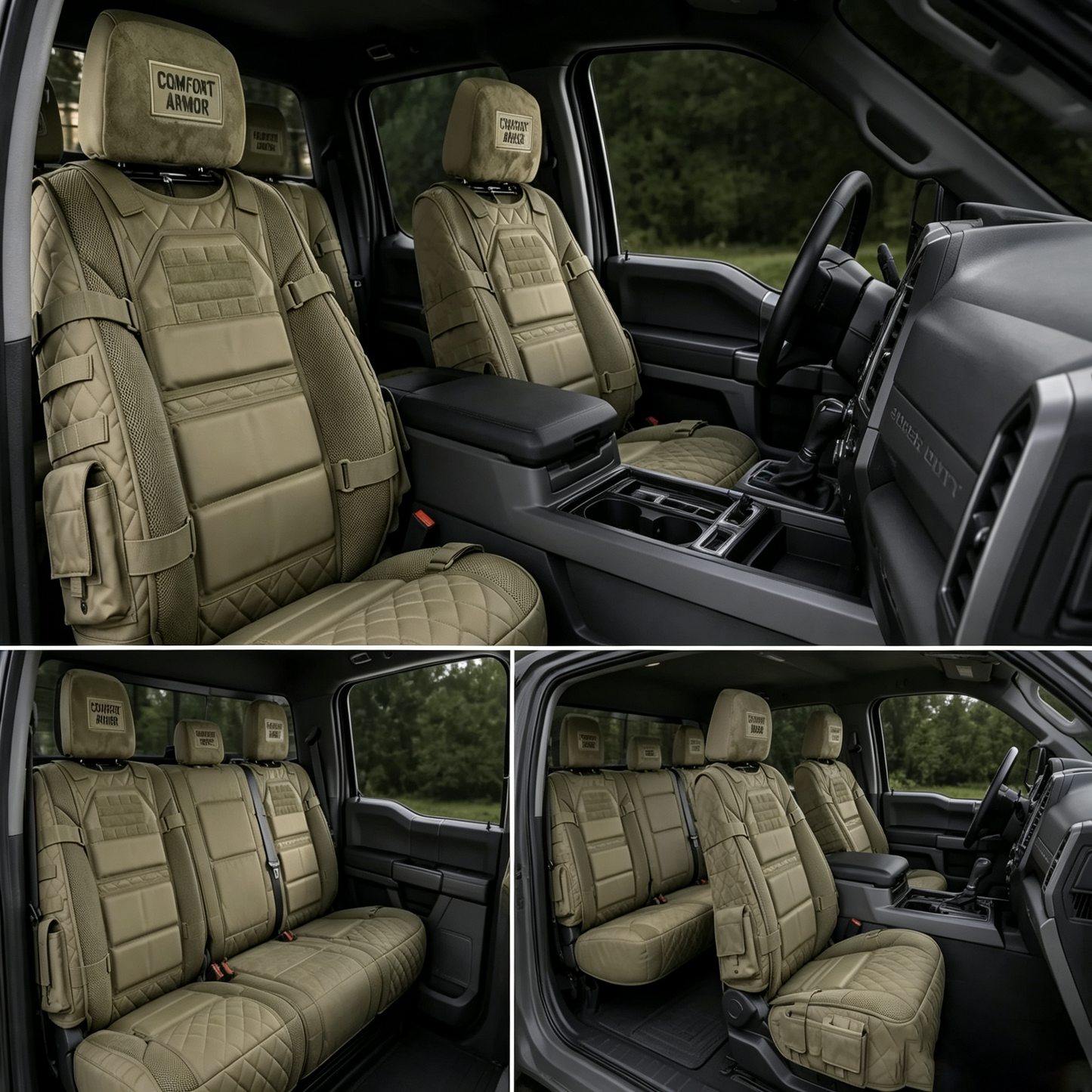 All in One Tactical Seat Covers with Pouches
