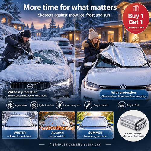 🚗Buy 1 get 1 free✨ Front windshield protection Snow cover - protection for all four seasons