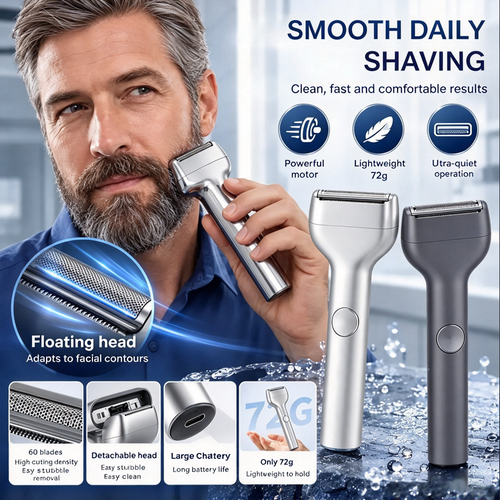  🪒Men's Rechargeable Foil Electric Shaver ⚡🧔