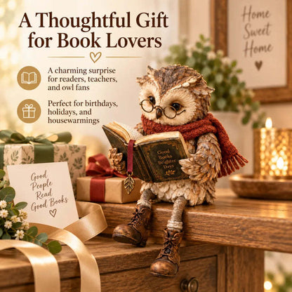 🦉 Cozy Owl Reading Lamp – Adorable Book-Loving Owl Night Light & Whimsical Desk Decor