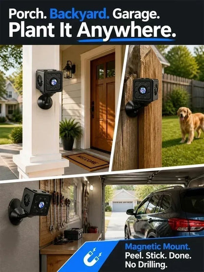 🛡️No Wi-Fi & No Wiring Needed — Lifetime Free Self-Networked Smart Camera!