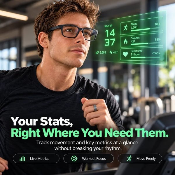 👓Even Realities G2 Smart Glasses – AI Heads-Up Display with Smart Ring Control for Everyday Life