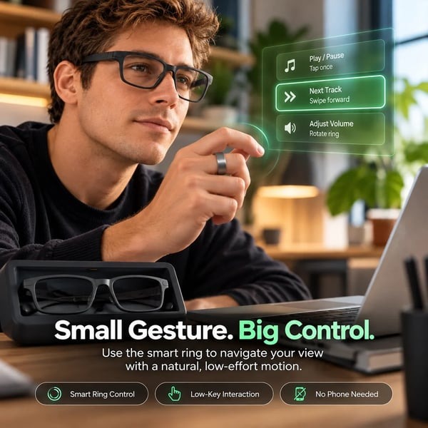 👓Even Realities G2 Smart Glasses – AI Heads-Up Display with Smart Ring Control for Everyday Life