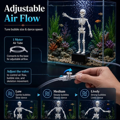 💀Air-Driven Dancing Skeleton Aquarium Ornament
