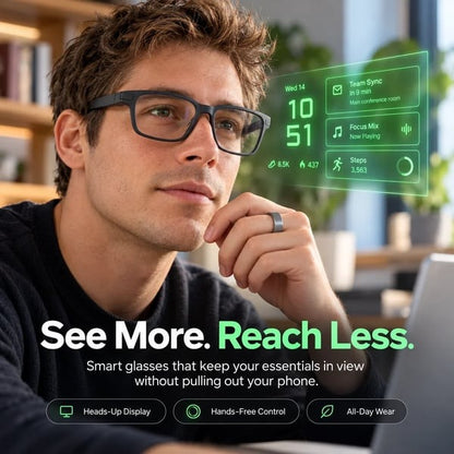 👓Even Realities G2 Smart Glasses – AI Heads-Up Display with Smart Ring Control for Everyday Life