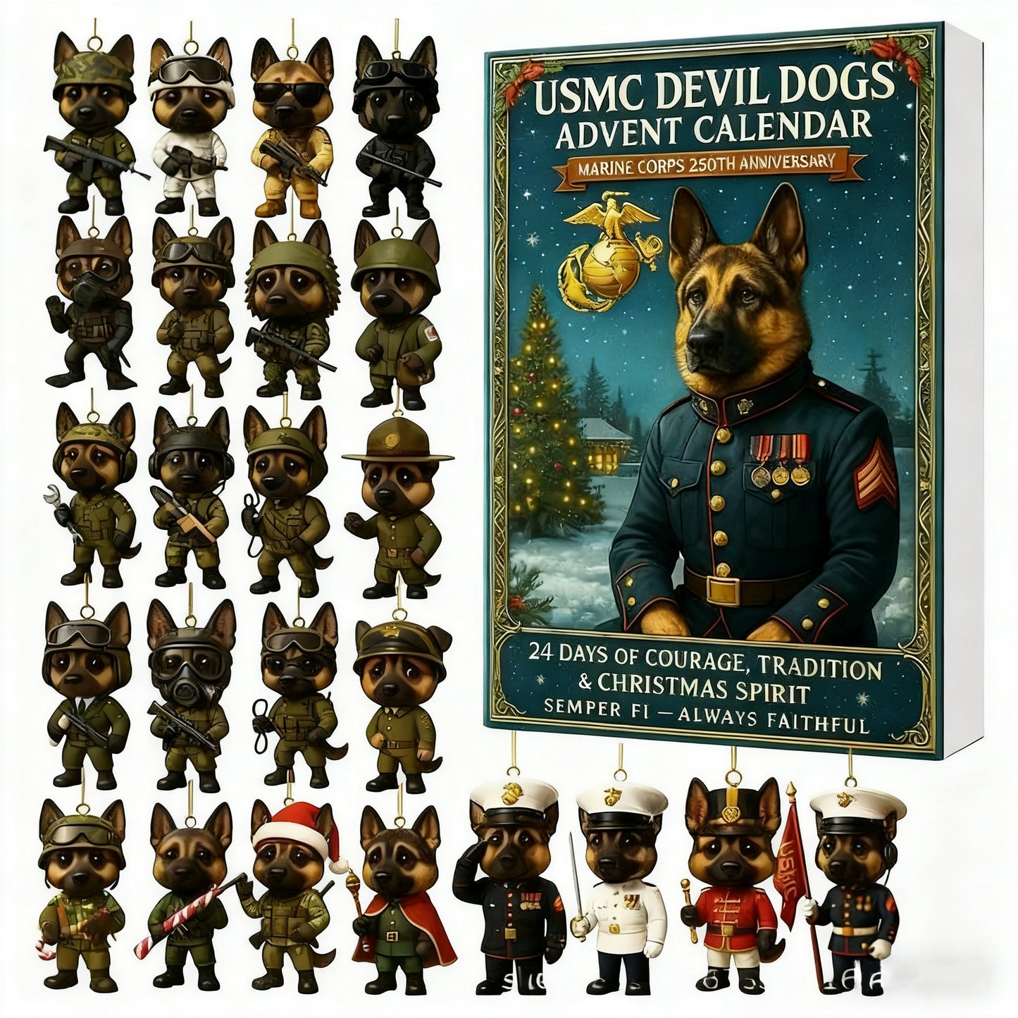 U.S. Marine Corps 250th Anniversary "Devil Dog" 2025 Christmas Calendar
