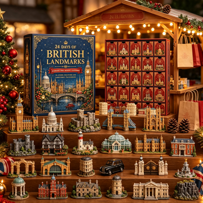 24‑Day Festive Countdown, UK Landmark Themed Collectible Miniatures Blind Box