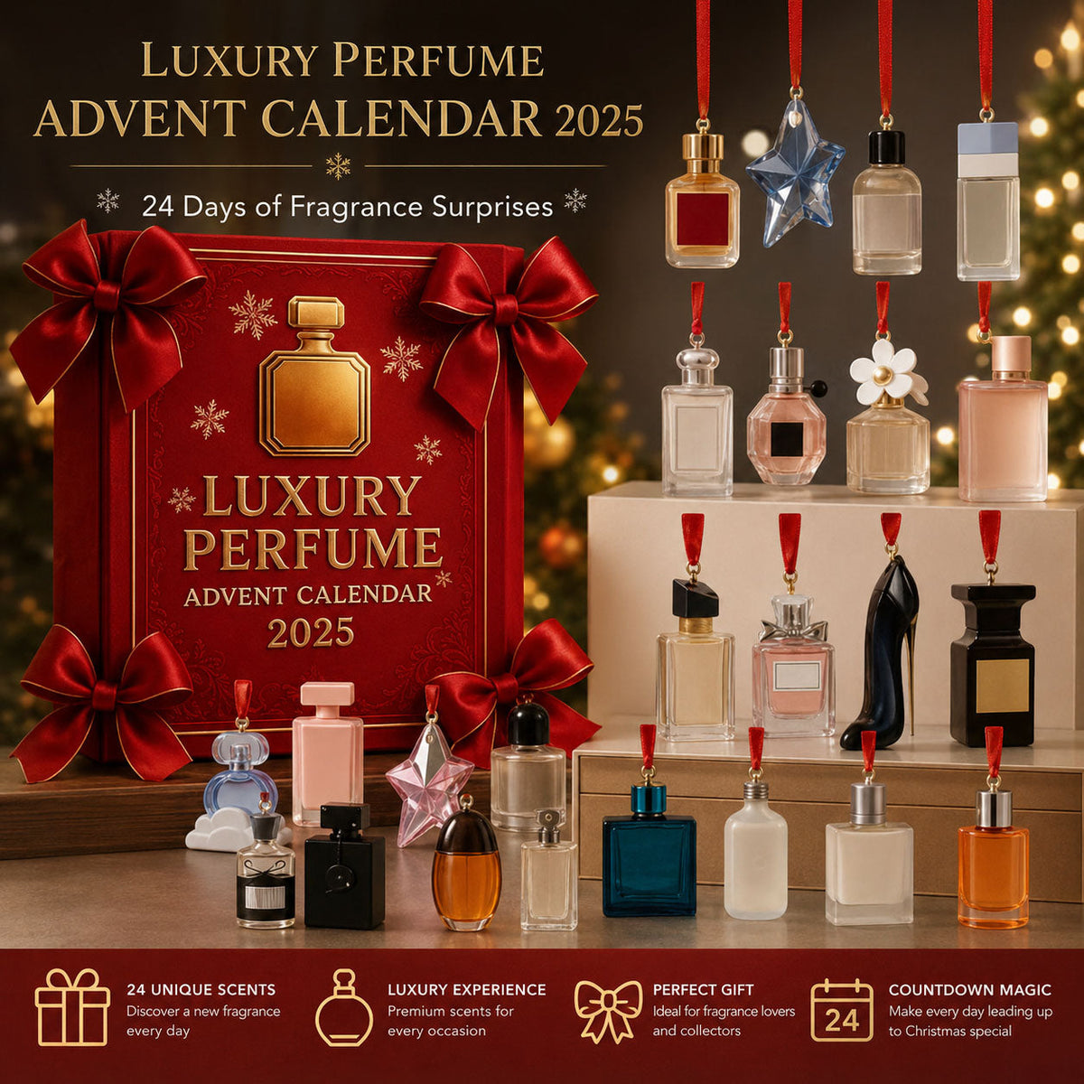 🌲Acrylic Perfume Decoration Advent Calendar🎅