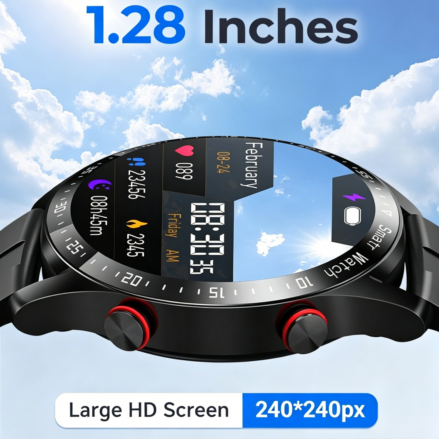 Multifunctional smartwatch Compatible with iOS and Android systems