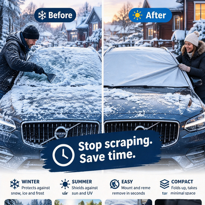 🚗Buy 1 get 1 free✨ Front windshield protection Snow cover - protection for all four seasons