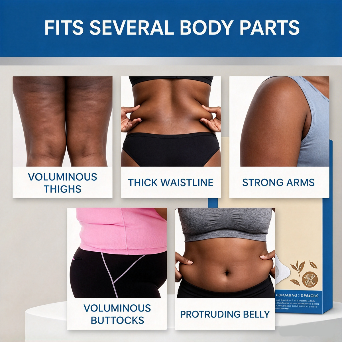 Wormwood Herbal Belly Slim Patch, Self-Heating Natural Detox Tummy Patch for Waist, Belly, Thigh & Arm