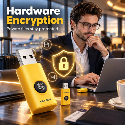 🔐FU80 Fingerprint Encrypted SSD Flash Drive – Ultra-Fast Type-C USB Drive for Secure Data Storage