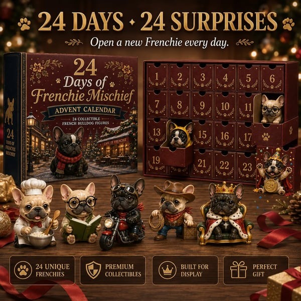 🐶 24-Day French Bulldog Christmas Advent Calendar