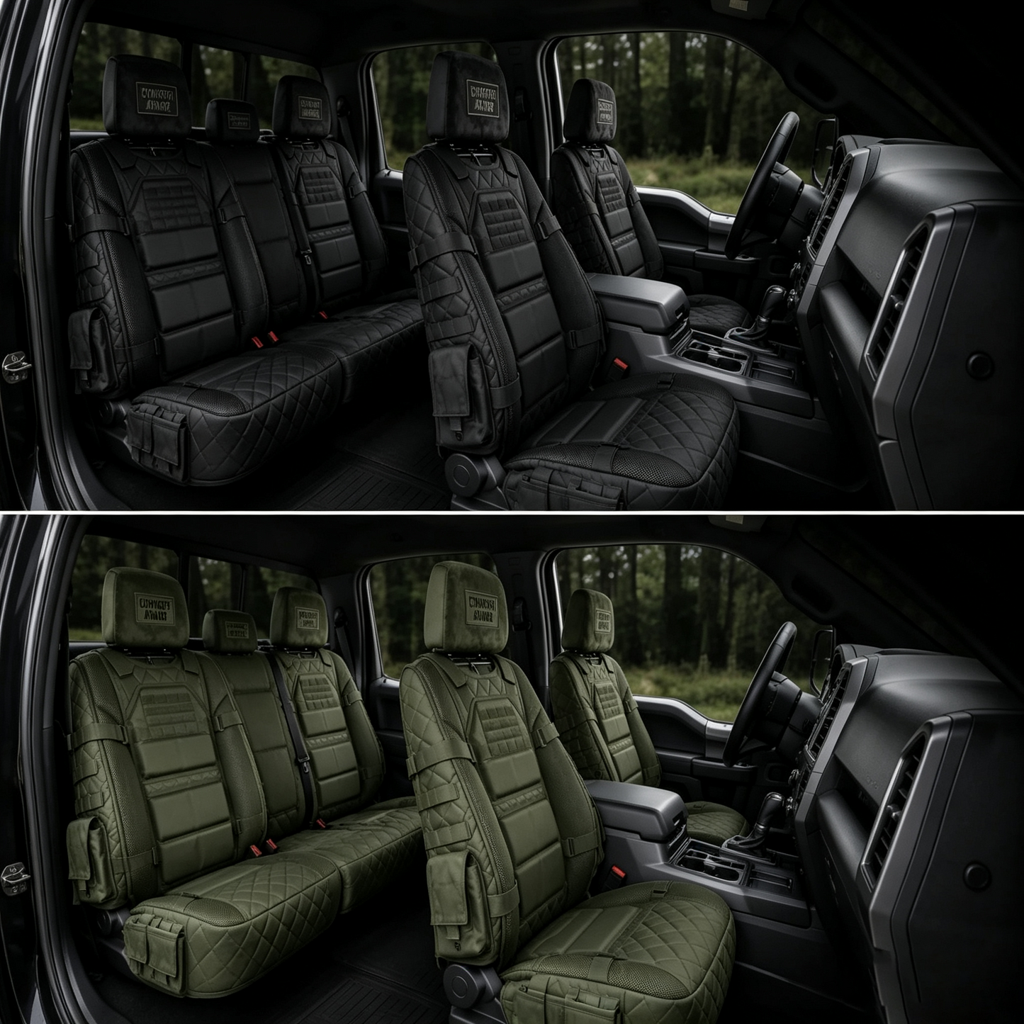 All in One Tactical Seat Covers with Pouches