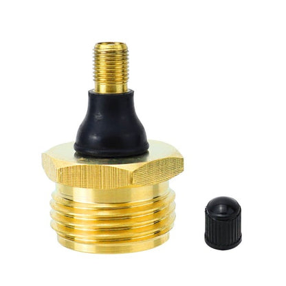 Brass RV Winterization Blow-Out Plug with Integrated Drain Valve