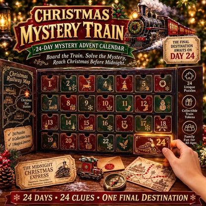 🎄24-Day Mystery Adventure Advent Calendar | Interactive Christmas Puzzle Game with 6 Story Themes, Hidden Clues & Hands-On Challenges 🧩