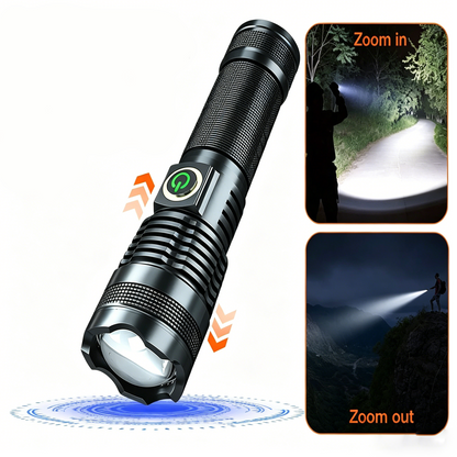 XHP70 5000 Lumens Flashlight 5 Modes with Battery Rechargeable