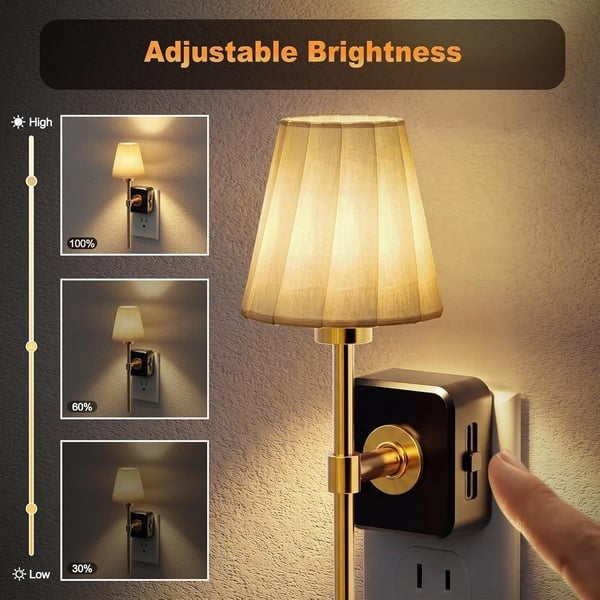 💡Pleated Fabric Cover Night Light