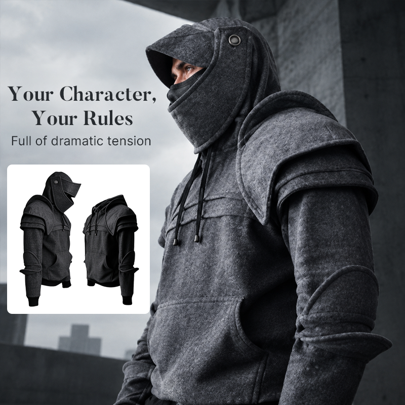 🛡️Knight Cosplay Hoodie – Medieval Fantasy Streetwear Pullover!