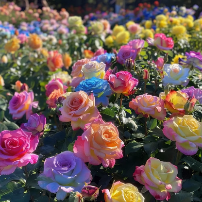 100 Mixed Color Rainbow Rose