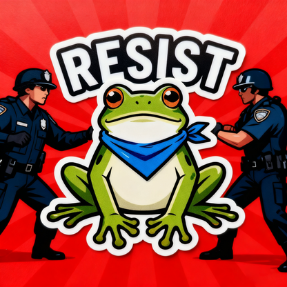 🔥Last day 50% OFF🔥Portland Frog Protest Stickers