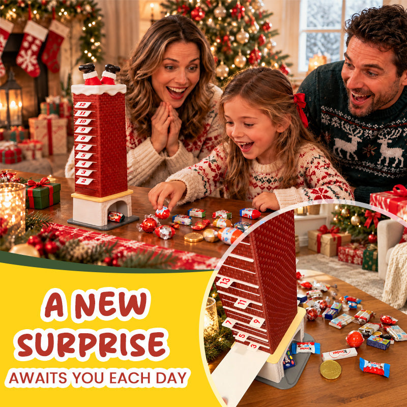 🎅 Chimney Drop Candy Advent Calendar 🍬 25-Day Interactive Christmas Countdown