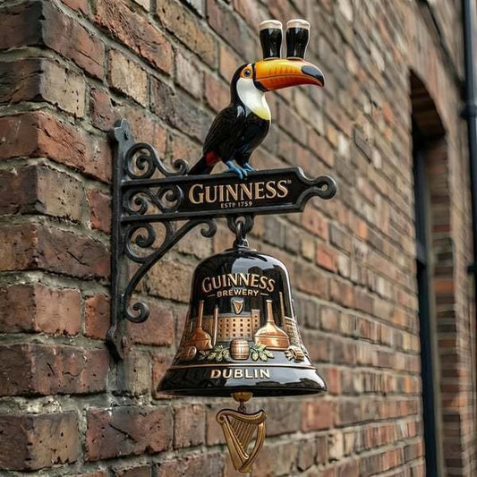 Vintage Celtic Toucan Cast Iron Wall Bell