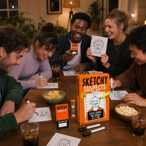 🚨 Sketchy Suspects Police Sketch Party Game✏️