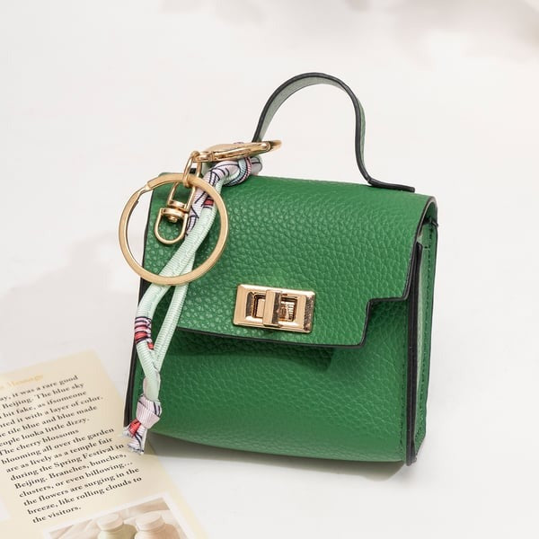🔥Last Day Only $9.99👜Mini Square Bag Pendant Keychain- High Quality Leather with Colorful Strap, Cute Car Keychain & Bag Charm Accessory