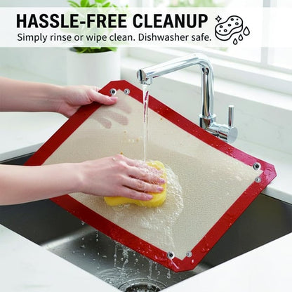 Transformable Snap‑Up Silicone Baking Mat