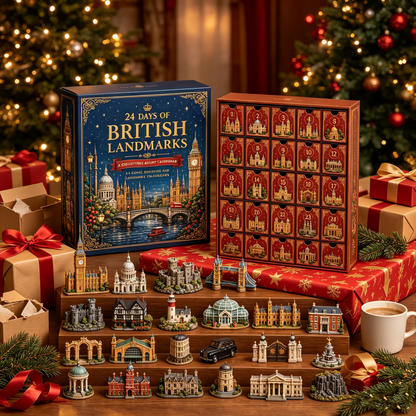 24‑Day Festive Countdown, UK Landmark Themed Collectible Miniatures Blind Box