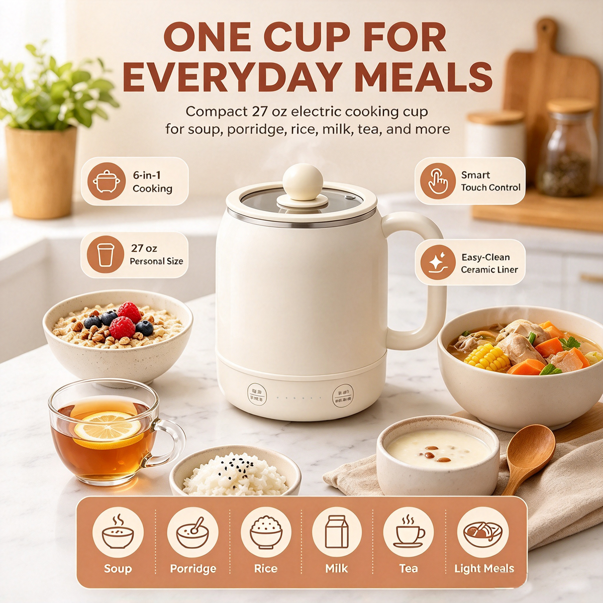 Hot Sale All-Purpose Portable Electric Cooking Pot, Versatile Small Cooker for Soup, Hotpot & Quick Daily Homemade Meals